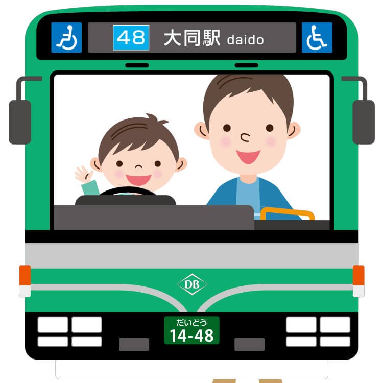 顔出しパネル(バス)-画像