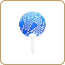 取っ手付きミニうちわ